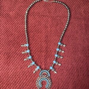 Faux Turquoise Statement Necklace - Women Jewelry